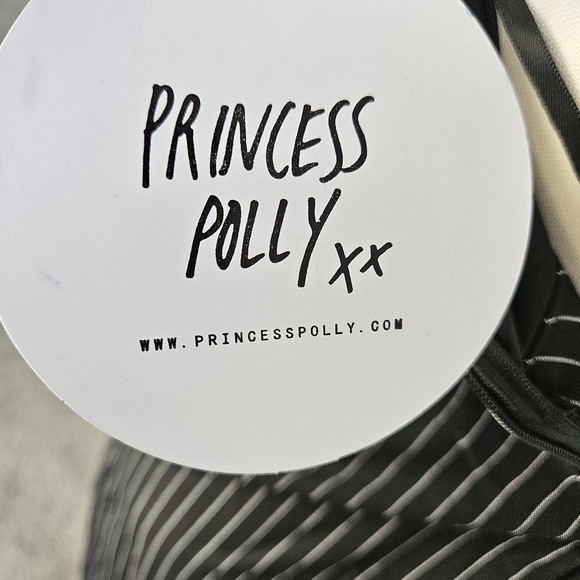 NWT!!! Princess Polly Jemma Black and White Pinstripe Jumpsuit, Size 2 - Picture 5 of 6